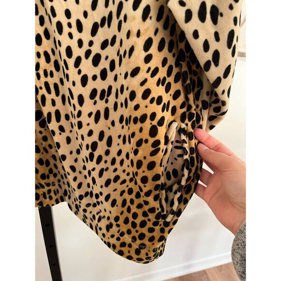 EUC Jane Ashley Womens Velour Leopard Print Jacket - Picture 4 of 7